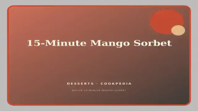15-Minute Mango Sorbet