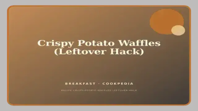 Crispy Potato Waffles (Leftover Hack)
