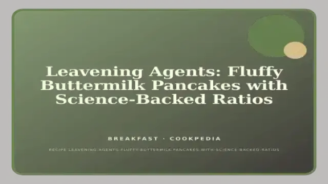 Leavening Agents: Fluffy Buttermilk Pancakes with Science-Backed Ratios