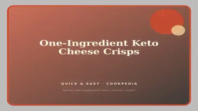 One-Ingredient Keto Cheese Crisps