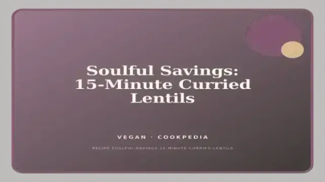 Soulful Savings: 15-Minute Curried Lentils