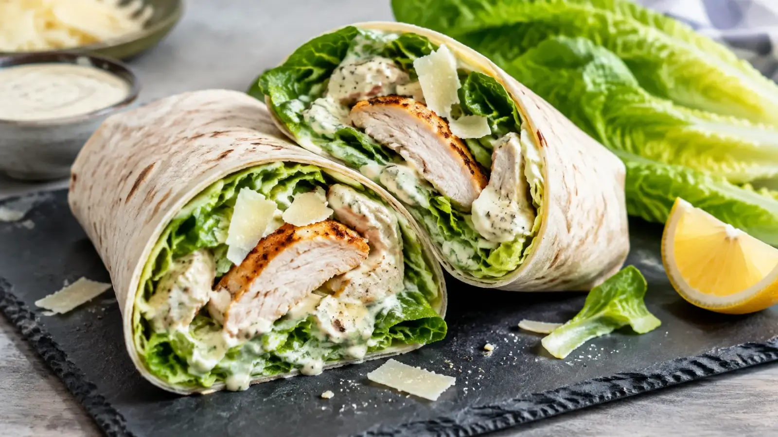 15-Minute Chicken Caesar Wraps