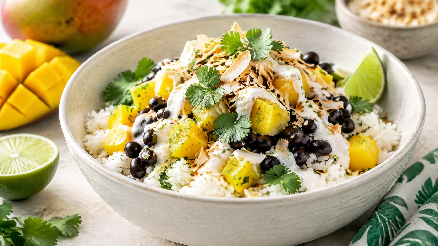 15-Minute Coconut Lime Rice Bowl with Mango: Minimalist & Soulful