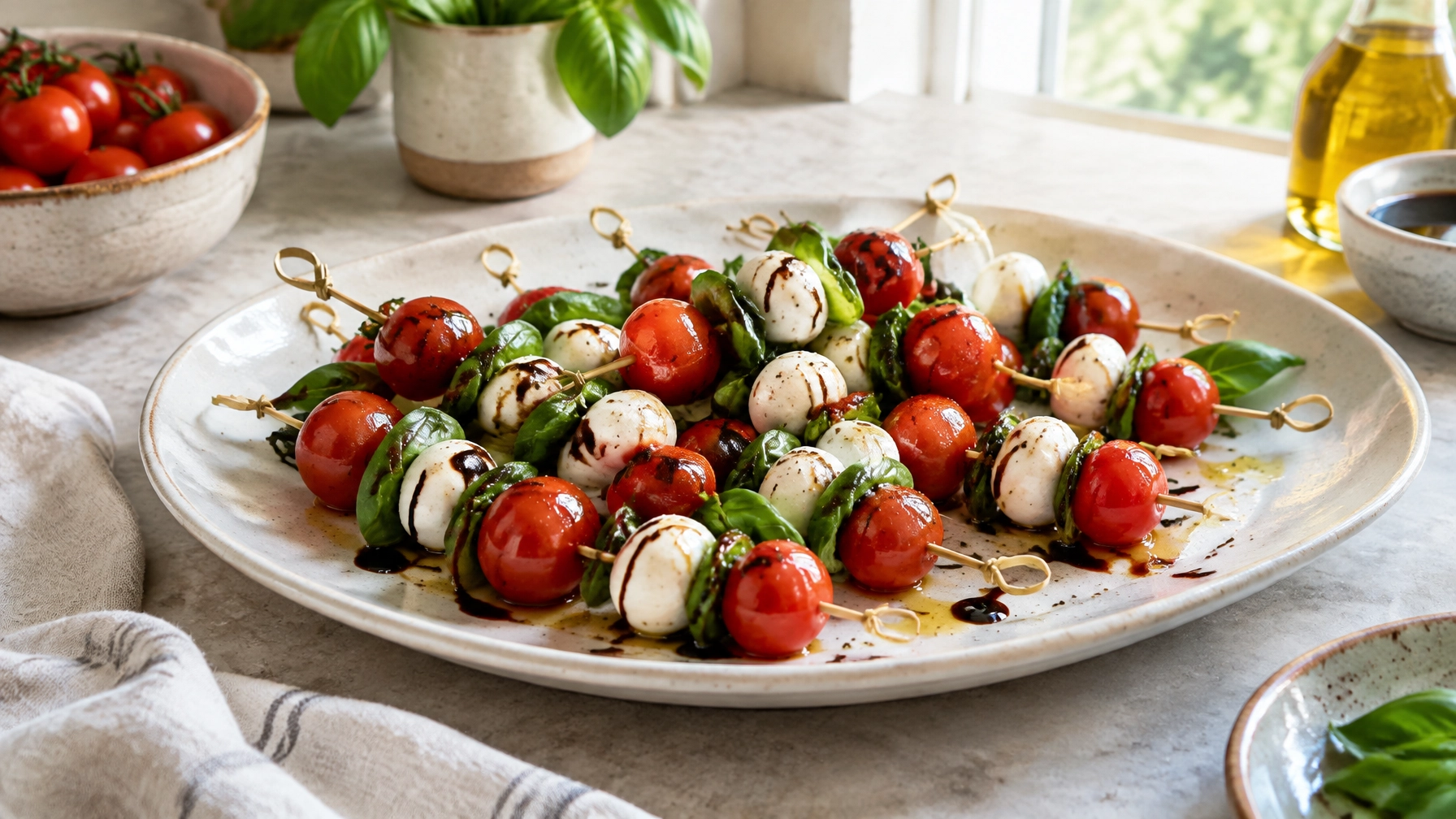 15-Minute Easy Healthy Caprese Skewers: Minimalist & Soulful