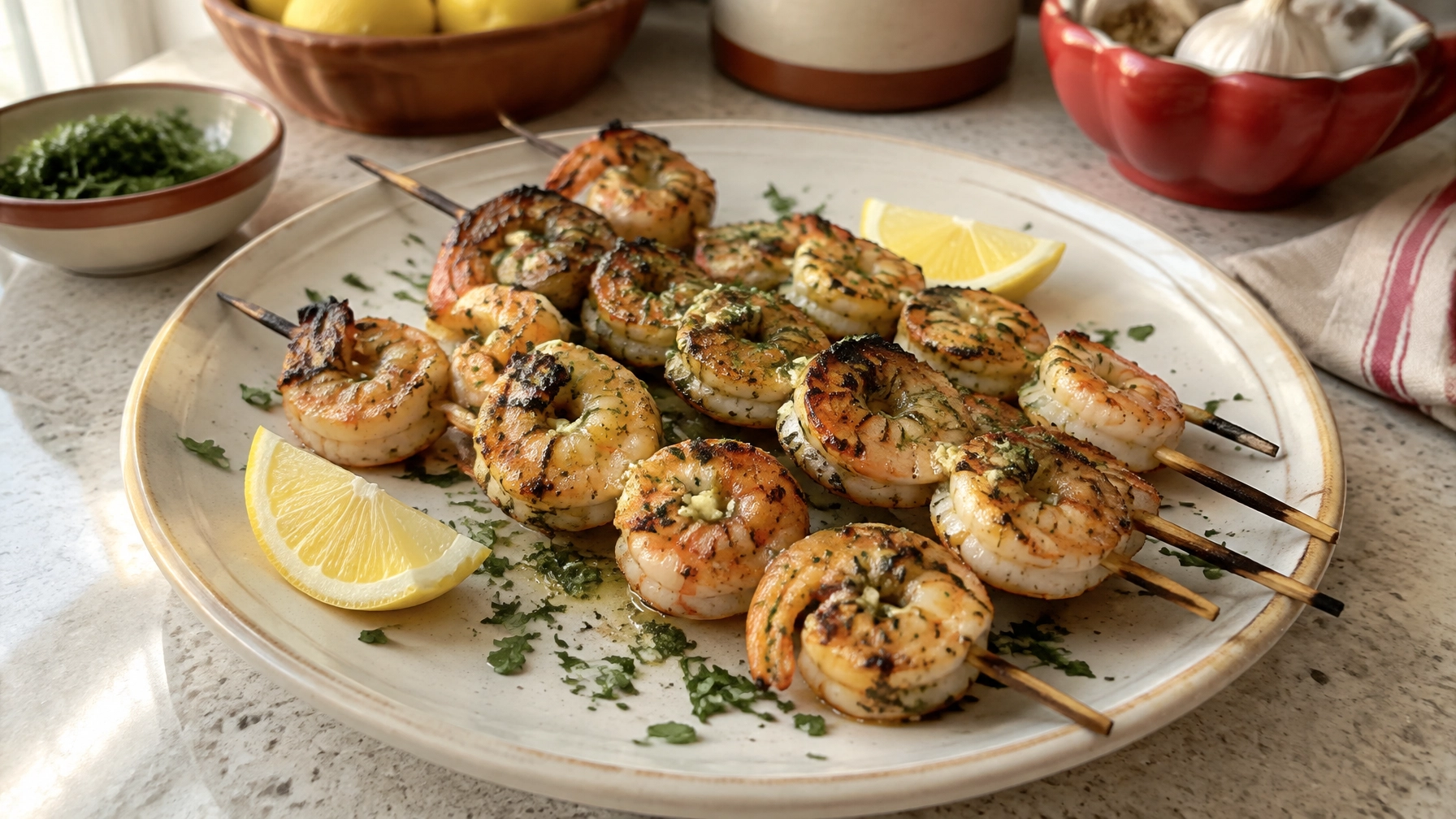 15-Minute Garlic and Herb Shrimp Skewers: Minimalist & Soulful