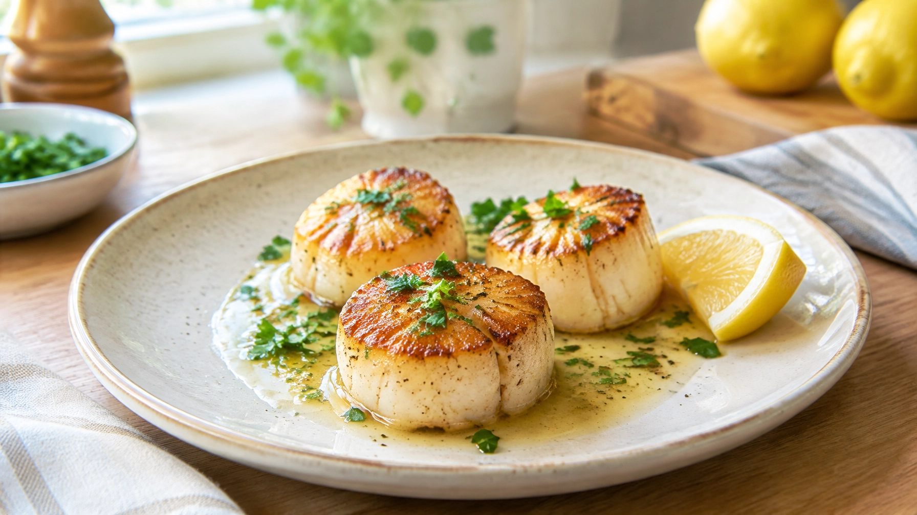 15-Minute Garlic Butter Scallops with Lemon: Minimalist & Soulful