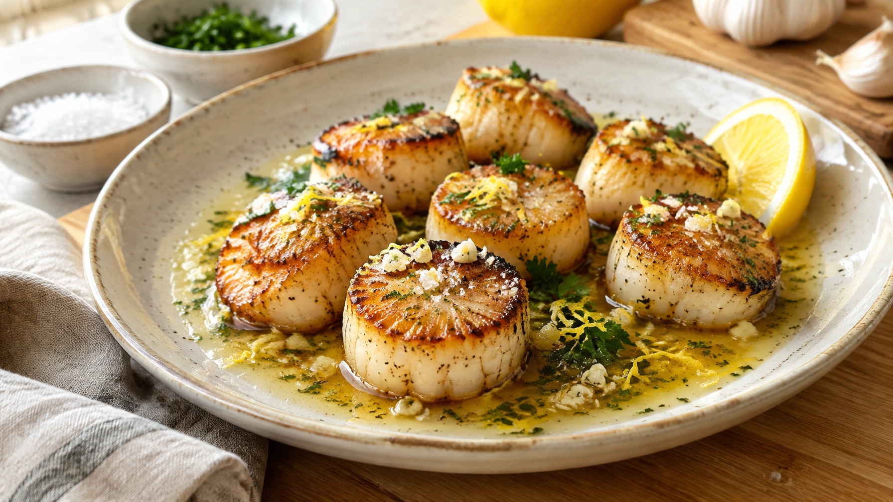 15-Minute Garlic Butter Scallops