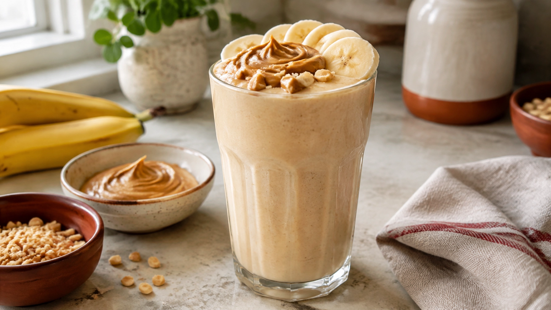 15-Minute High-Protein Peanut Butter Smoothie
