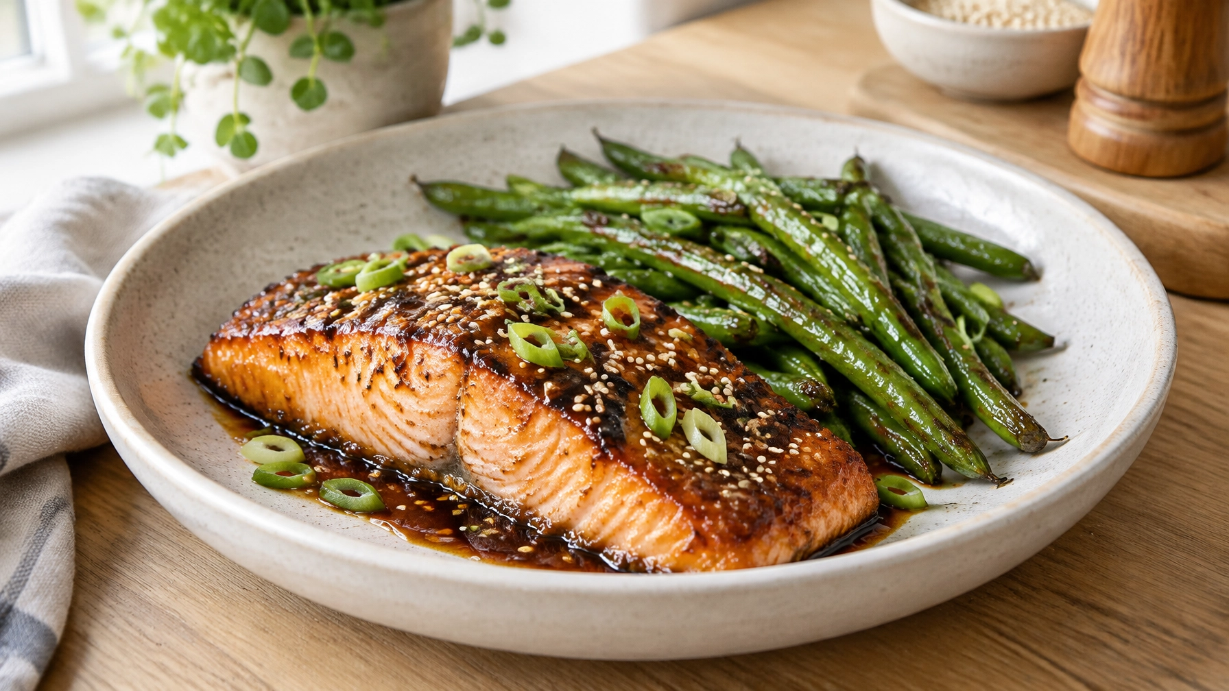 15-Minute Honey Balsamic Glazed Salmon