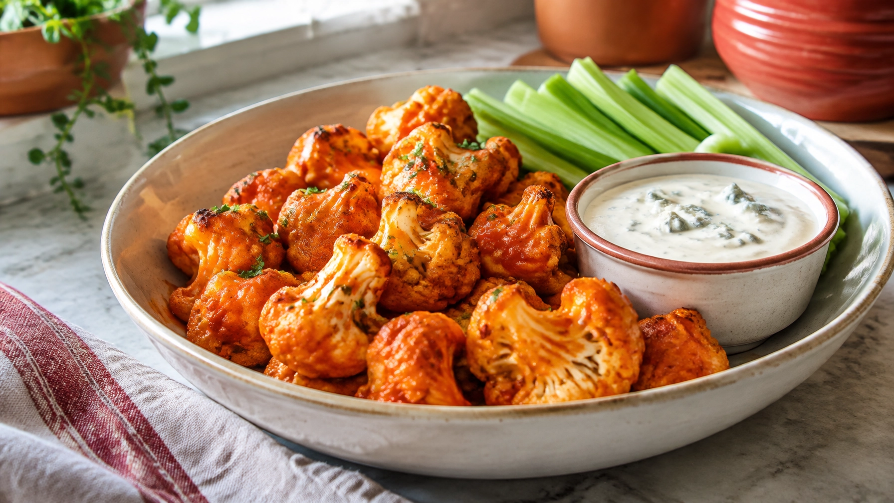 15-Minute Keto: Buffalo Cauliflower Bites