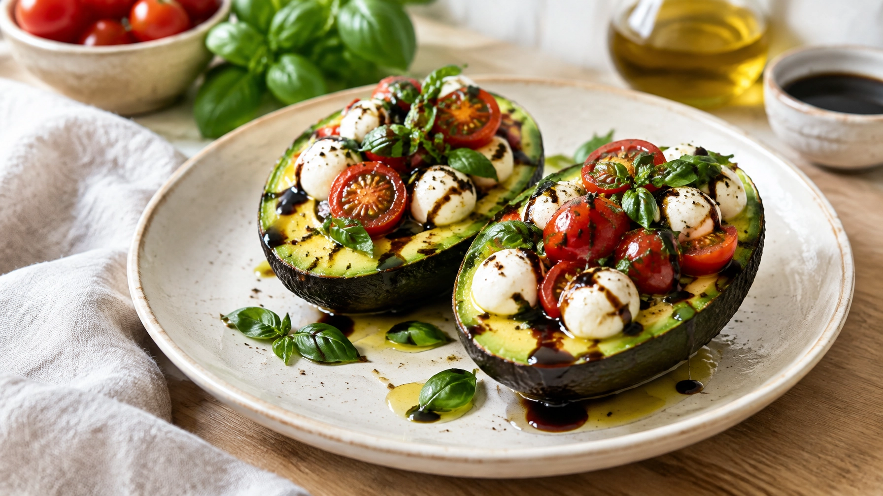15-Minute Keto Caprese Stuffed Avocado: Minimalist & Soulful