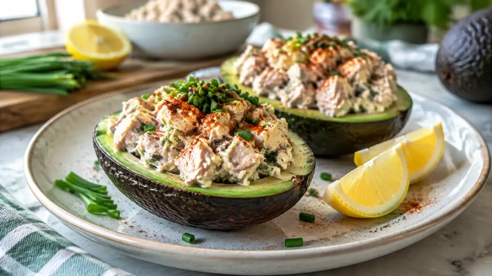 15-Minute Keto Tuna Stuffed Avocado