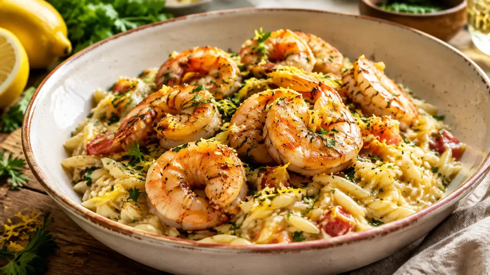 15-Minute Meals: Garlic Butter Shrimp with Lemon Orzo