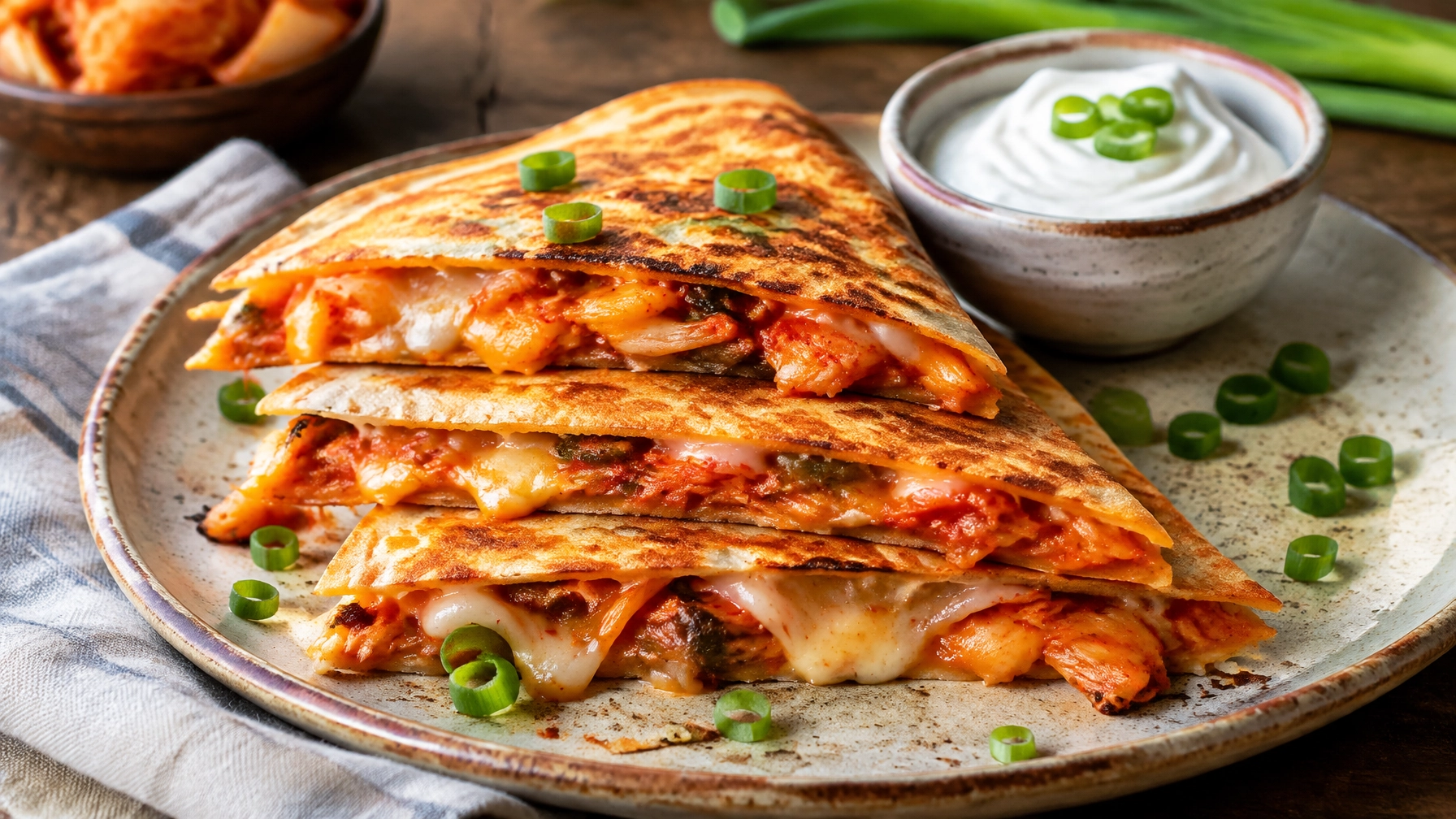 15-Minute Plant-Based Kimchi Quesadillas