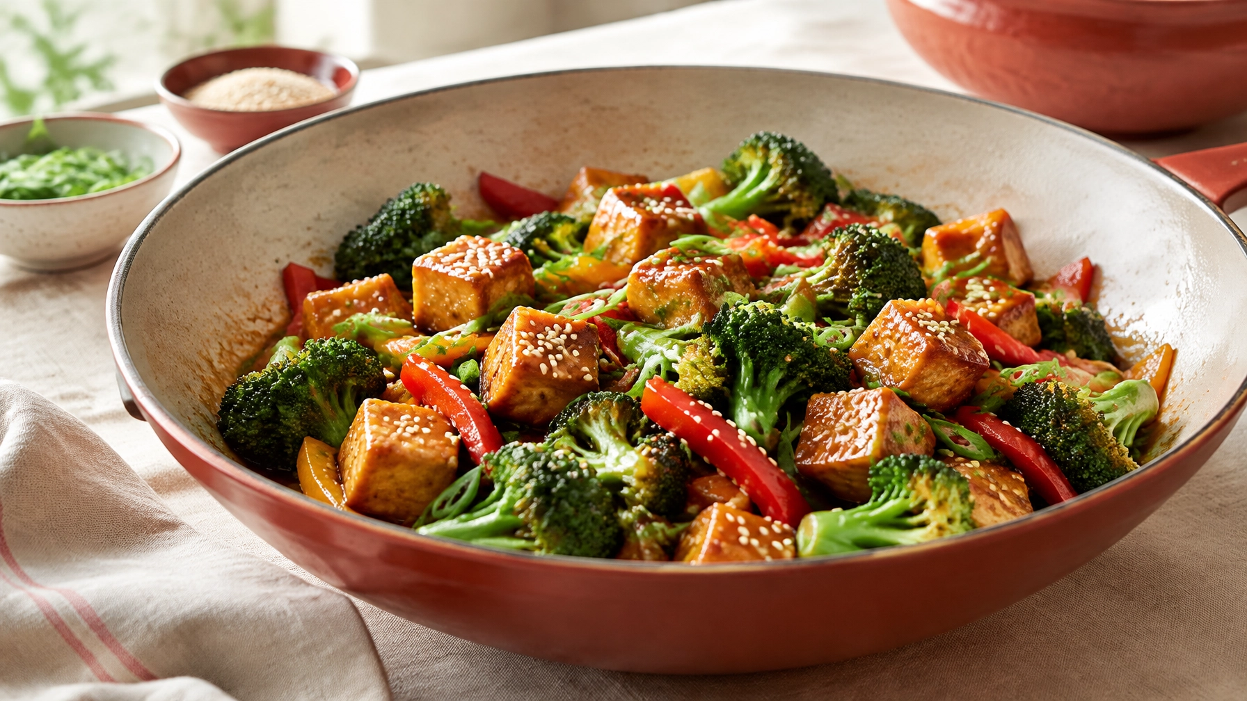 15-Minute Plant-Based Sesame Ginger Tofu Stir-Fry