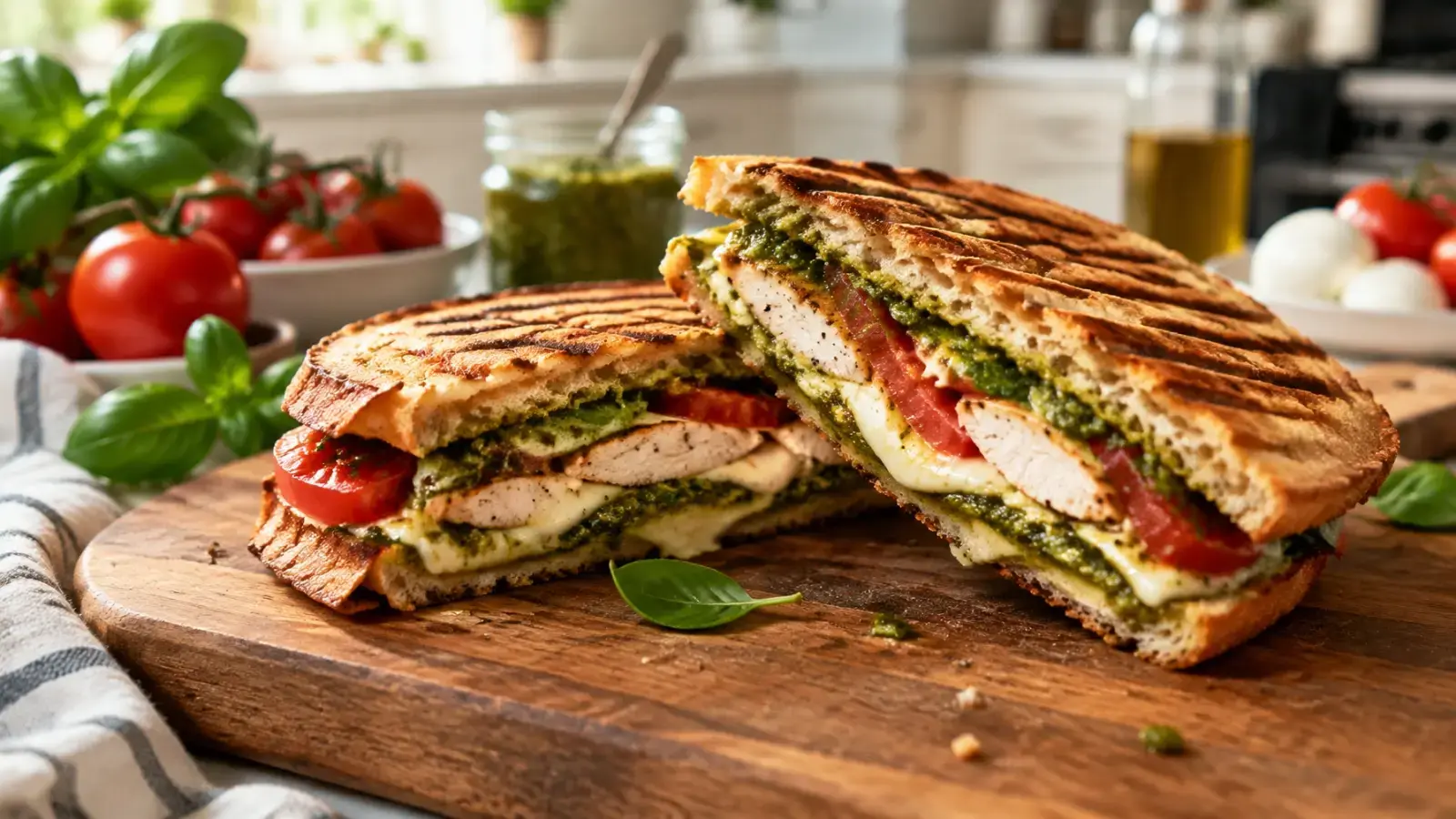 15-Minute Simple Caprese Panini