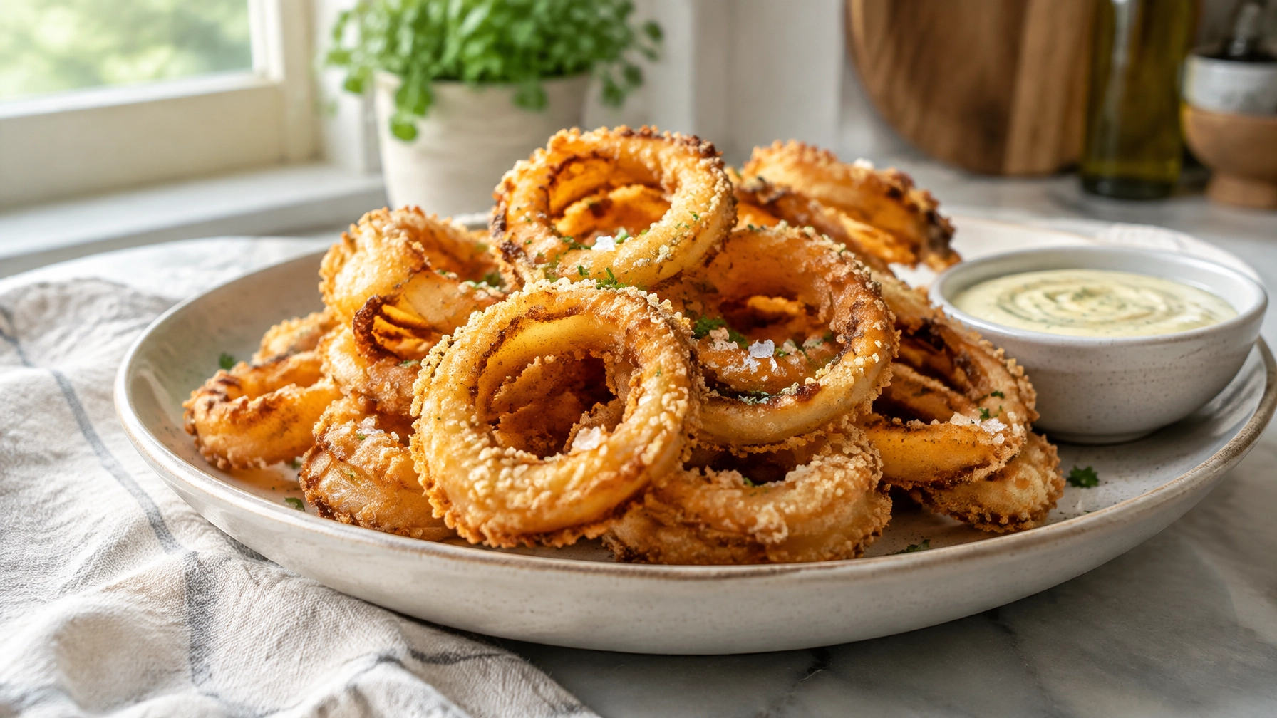 2-Ingredient Crispy Onion Ring “Chips”