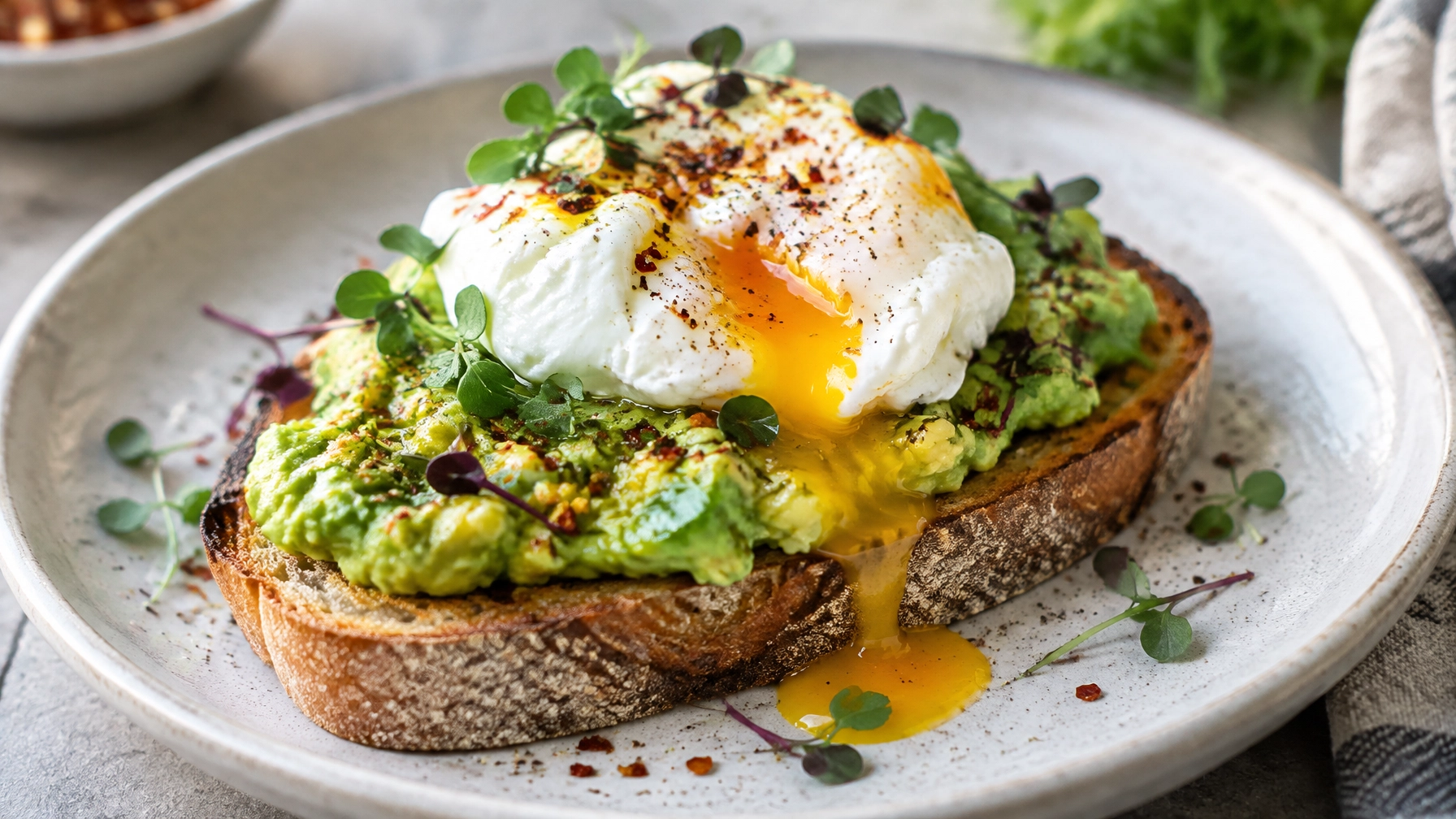 Avocado Toast Poached Egg