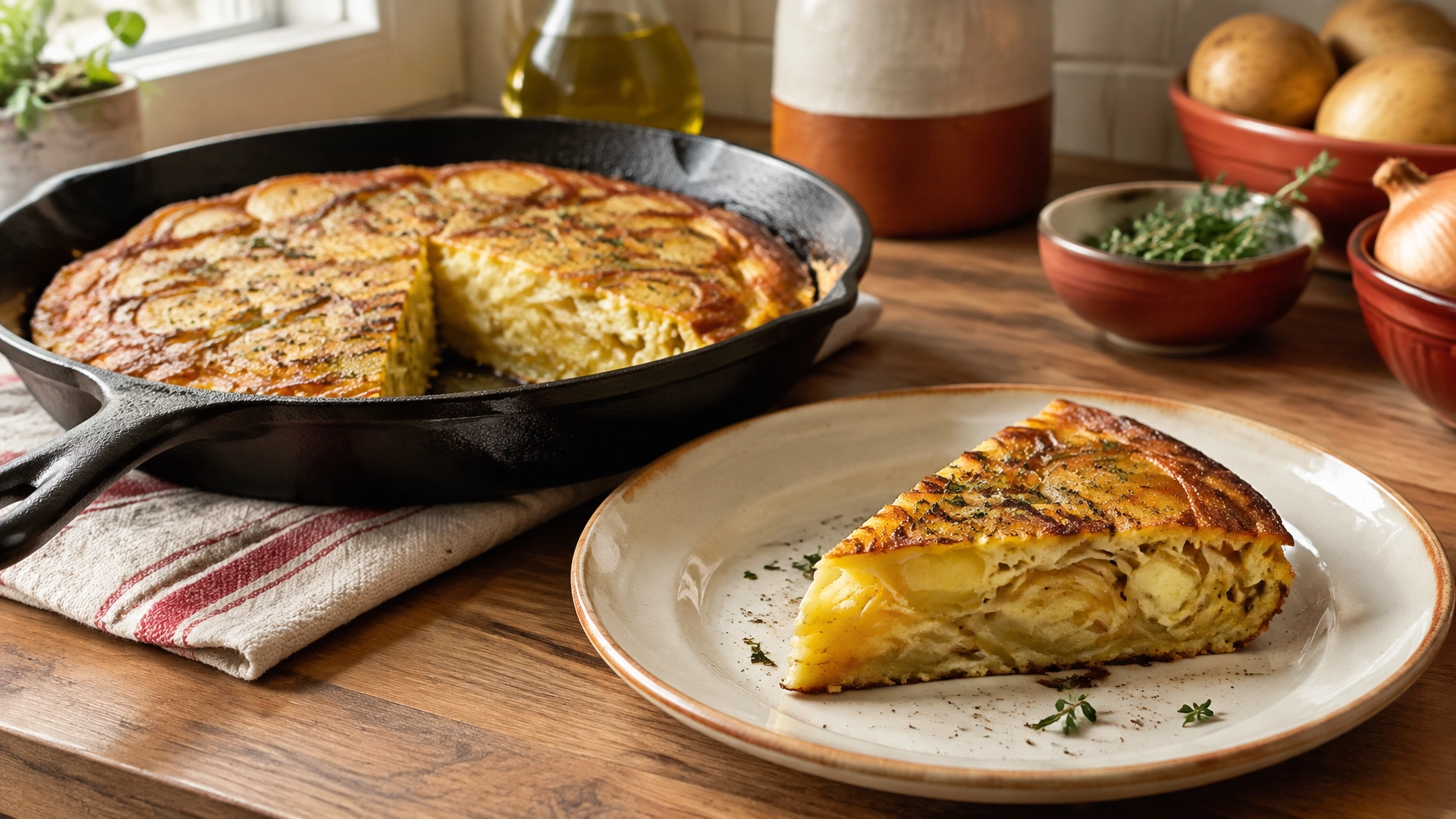 Budget-Friendly Potato and Onion Frittata