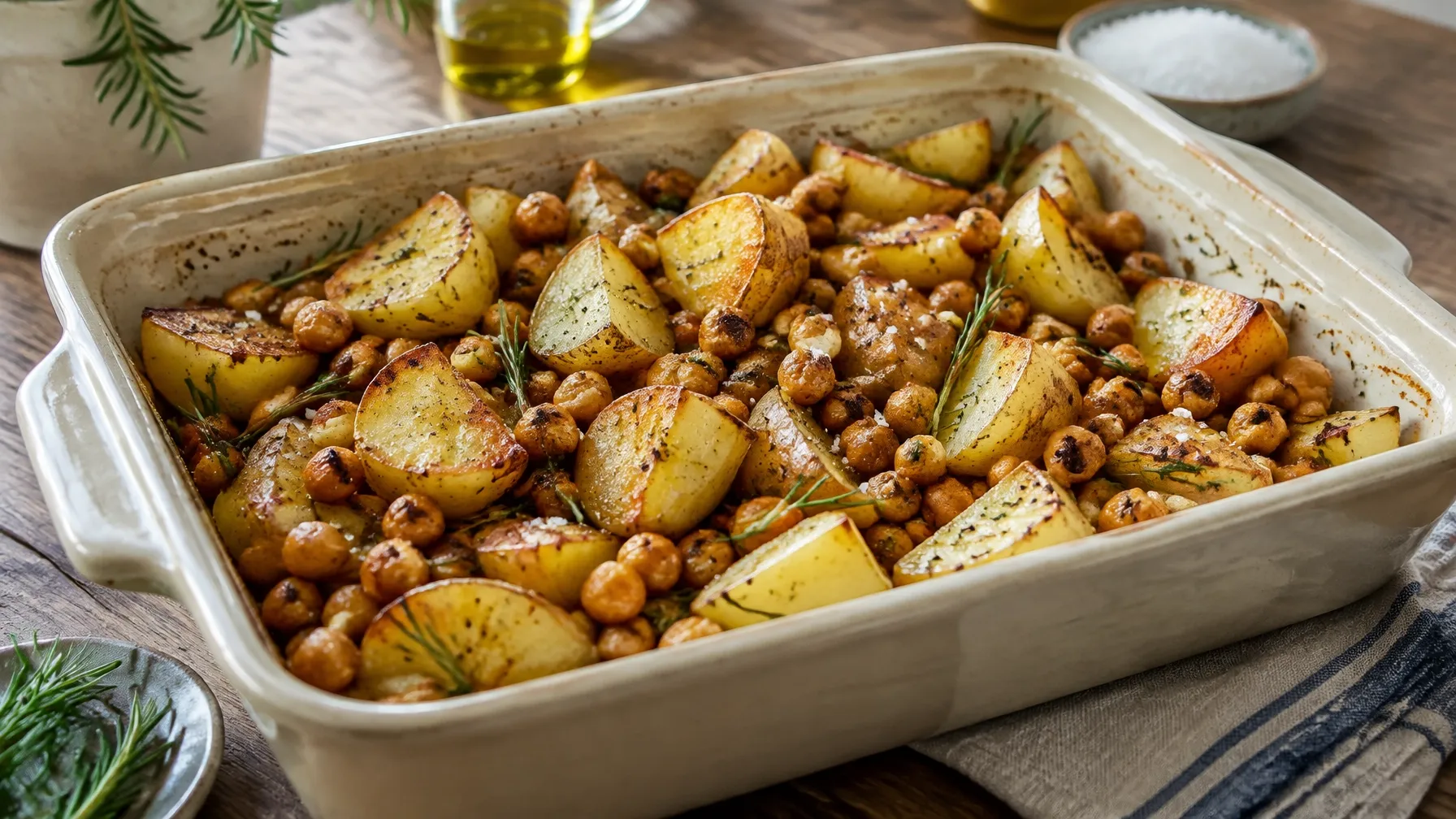 Crispy Chickpea & Potato Roast: Pantry Magic on a Budget