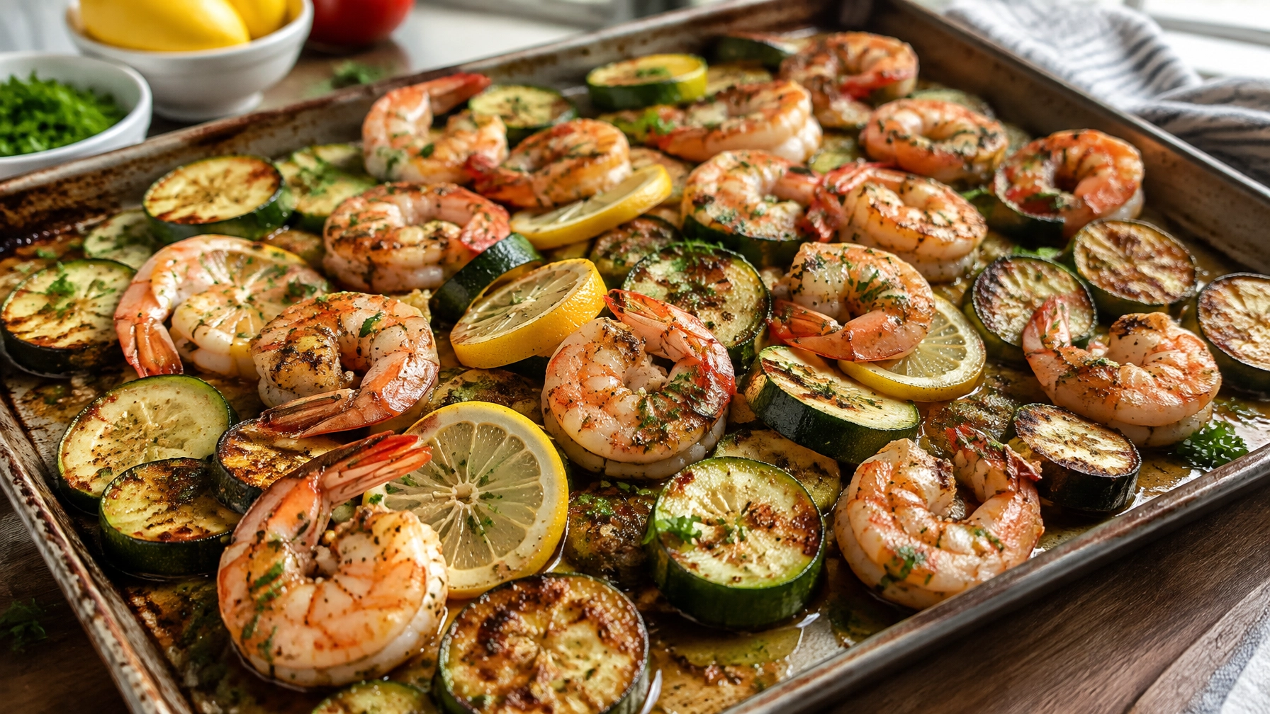 Easy Dinner Recipes: Sheet Pan Garlic Butter Shrimp and Zucchini