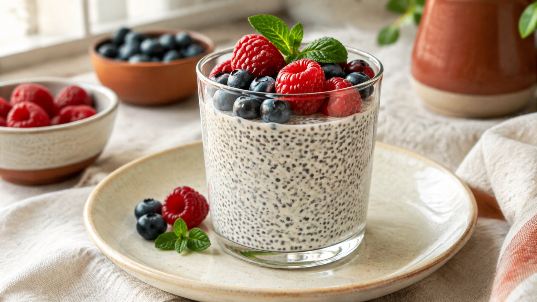 Easy Healthy Berry Chia Seed Pudding