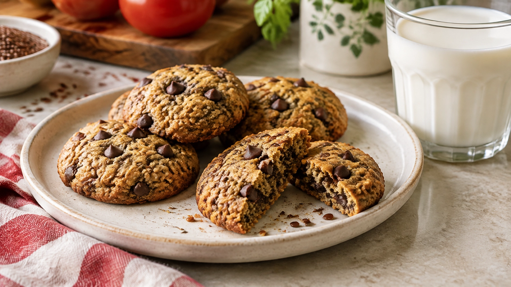 Keto Peanut Butter & Flaxseed Breakfast Cookies