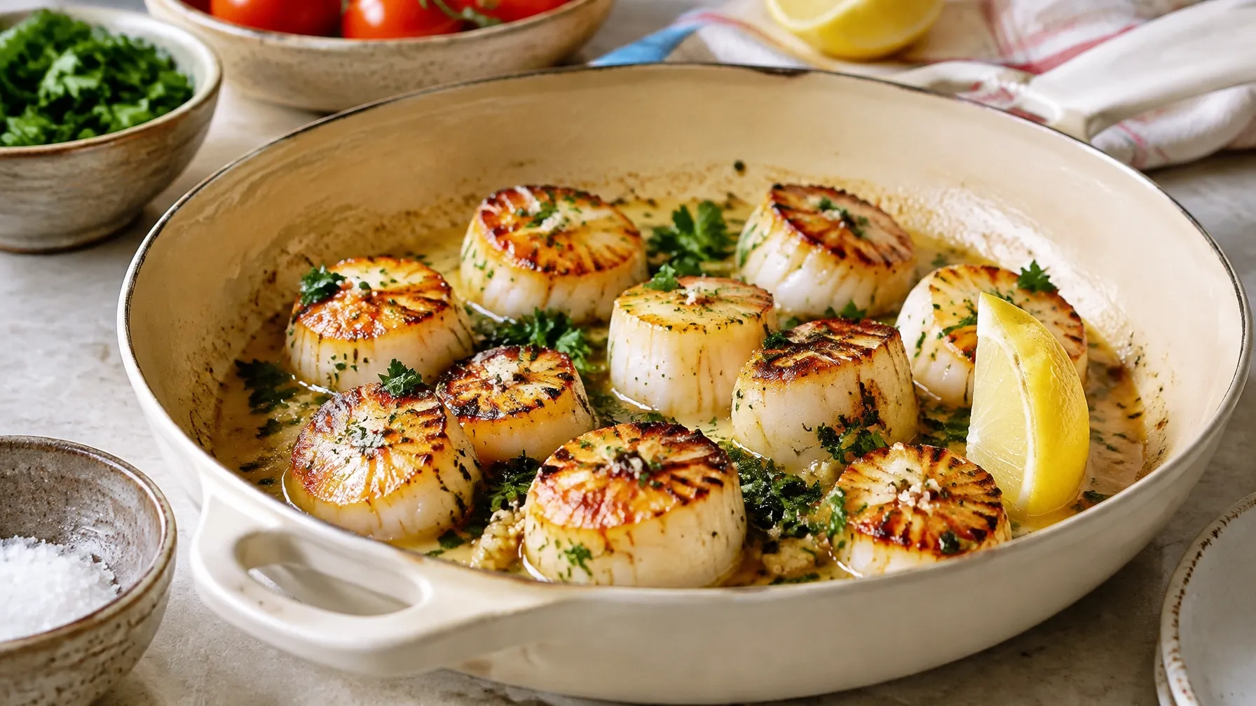 One Pot 15-Minute Garlic Butter Scallops