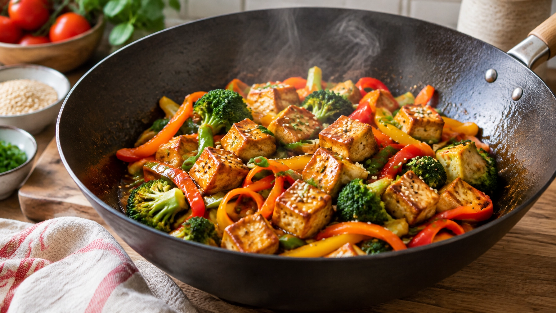 Plant-Based 15-Minute Tofu & Vegetable Stir-Fry