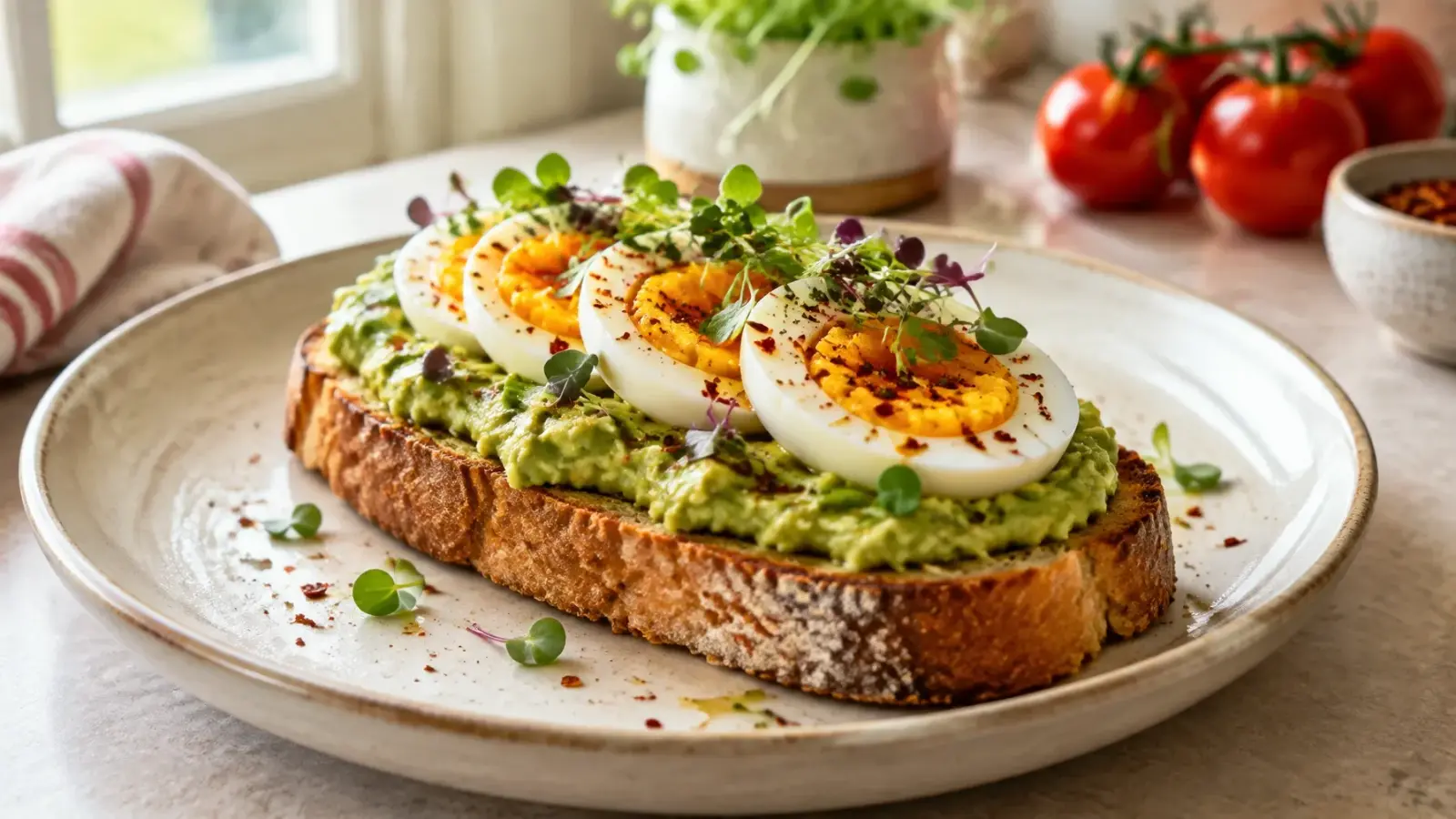 Quick Healthy Avocado and Egg Toast