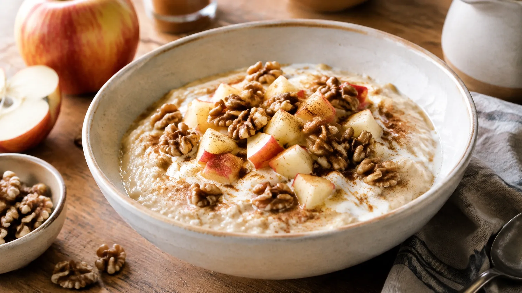 Simple 15-Minute Apple & Walnut Porridge