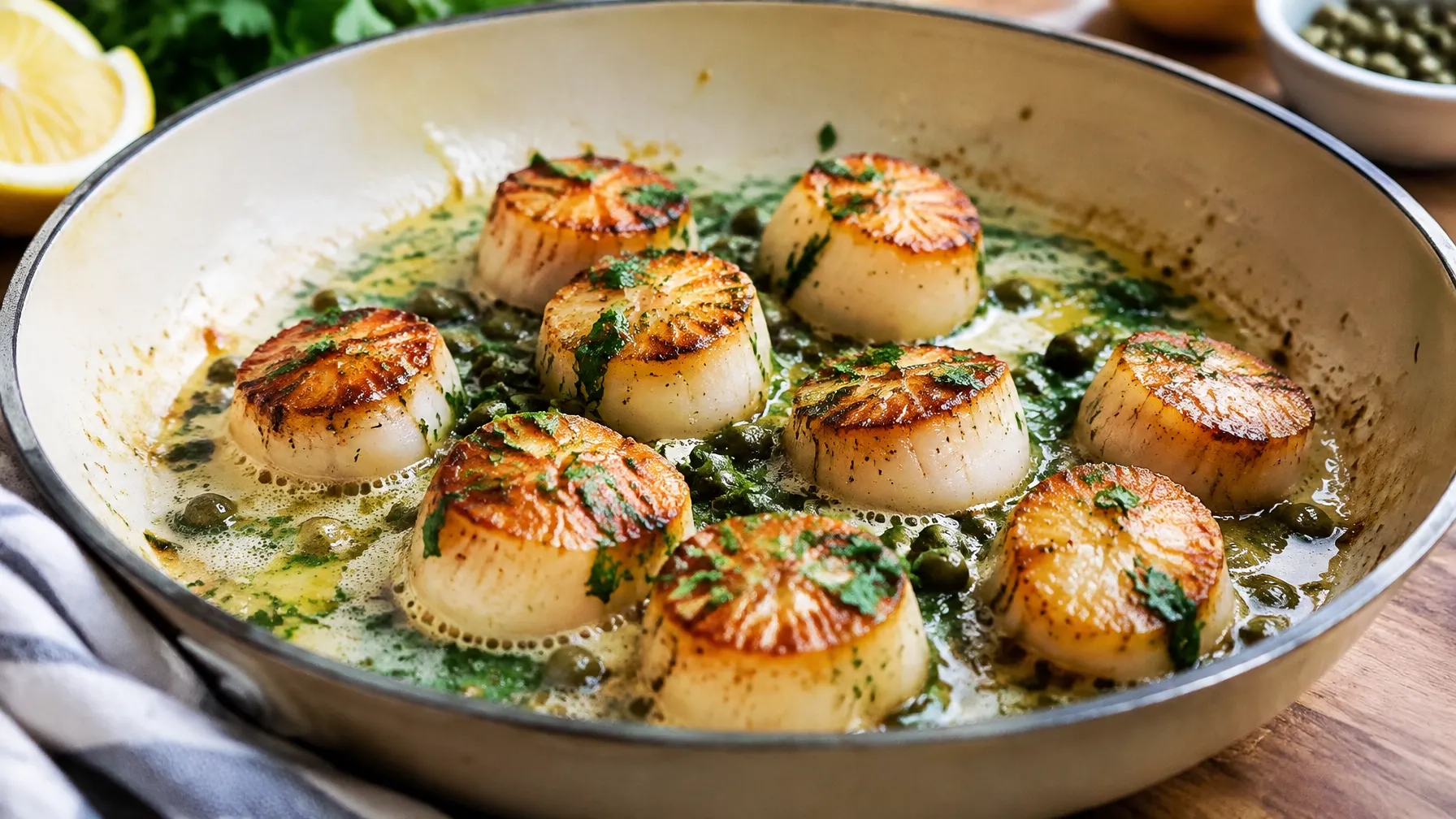 Simple Lemon Butter Scallops