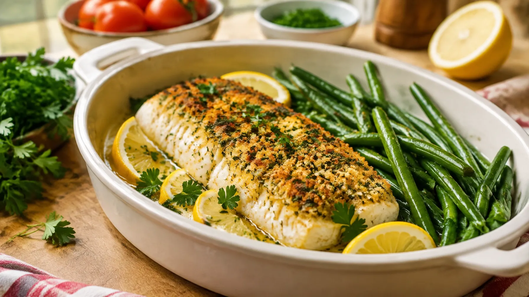 Soulful 15-Minute Baked Cod with Herb Crust