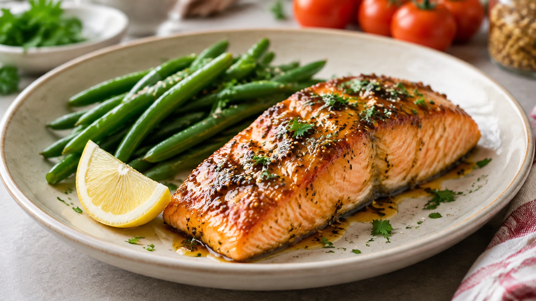 Soulful Simplicity: 15-Minute Honey Mustard Glazed Salmon