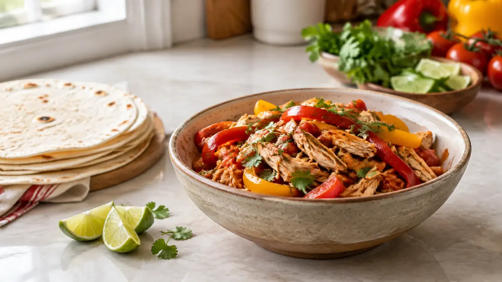 Slow Cooker Chicken Fajitas (Easy Set & Forget)