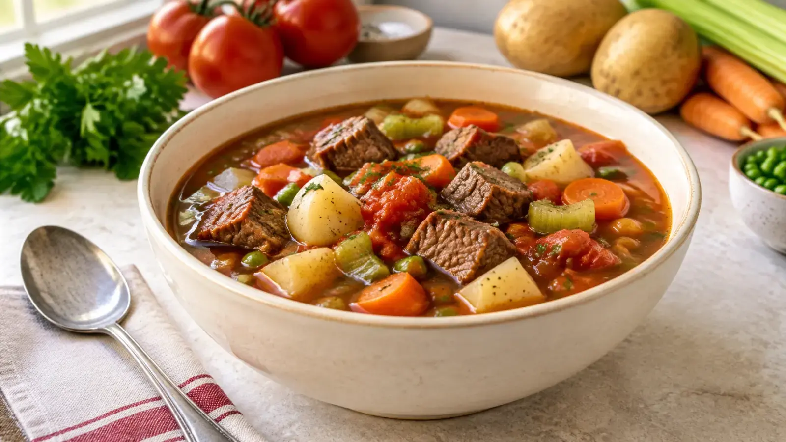Easy Beef Vegetable Soup (Hearty Weeknight Meal)