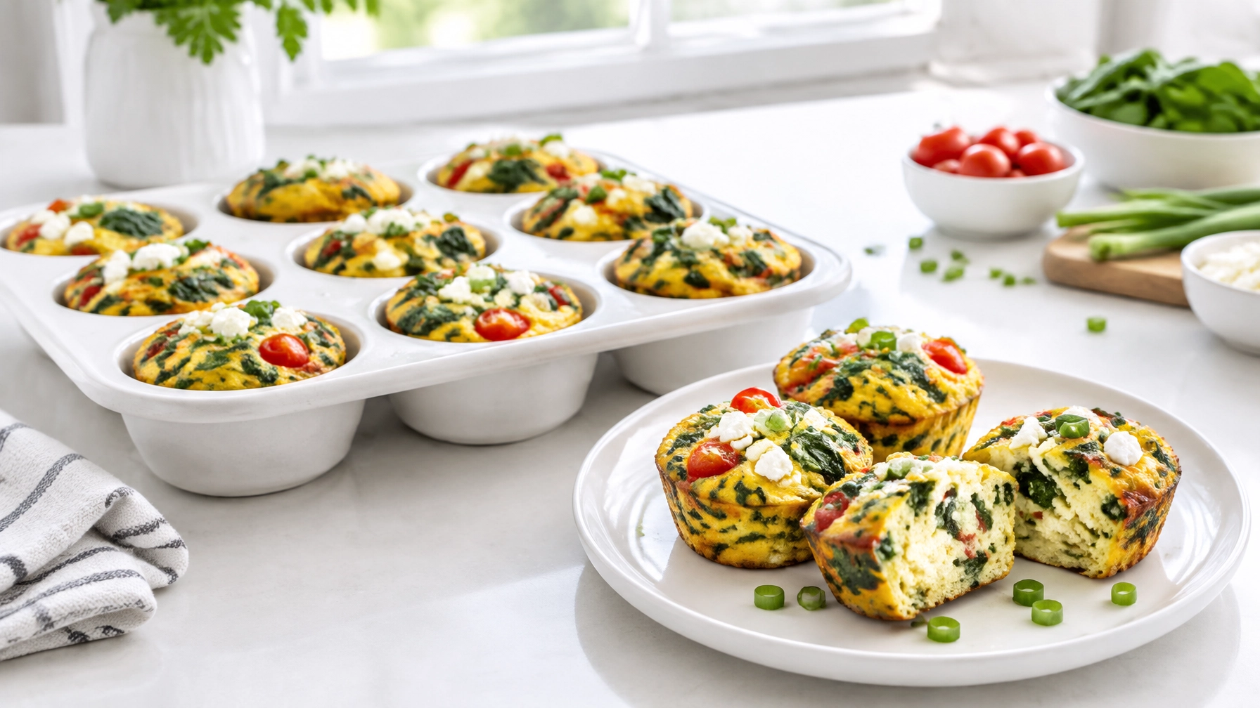 Healthy Veggie Egg Muffins (Meal-Prep)