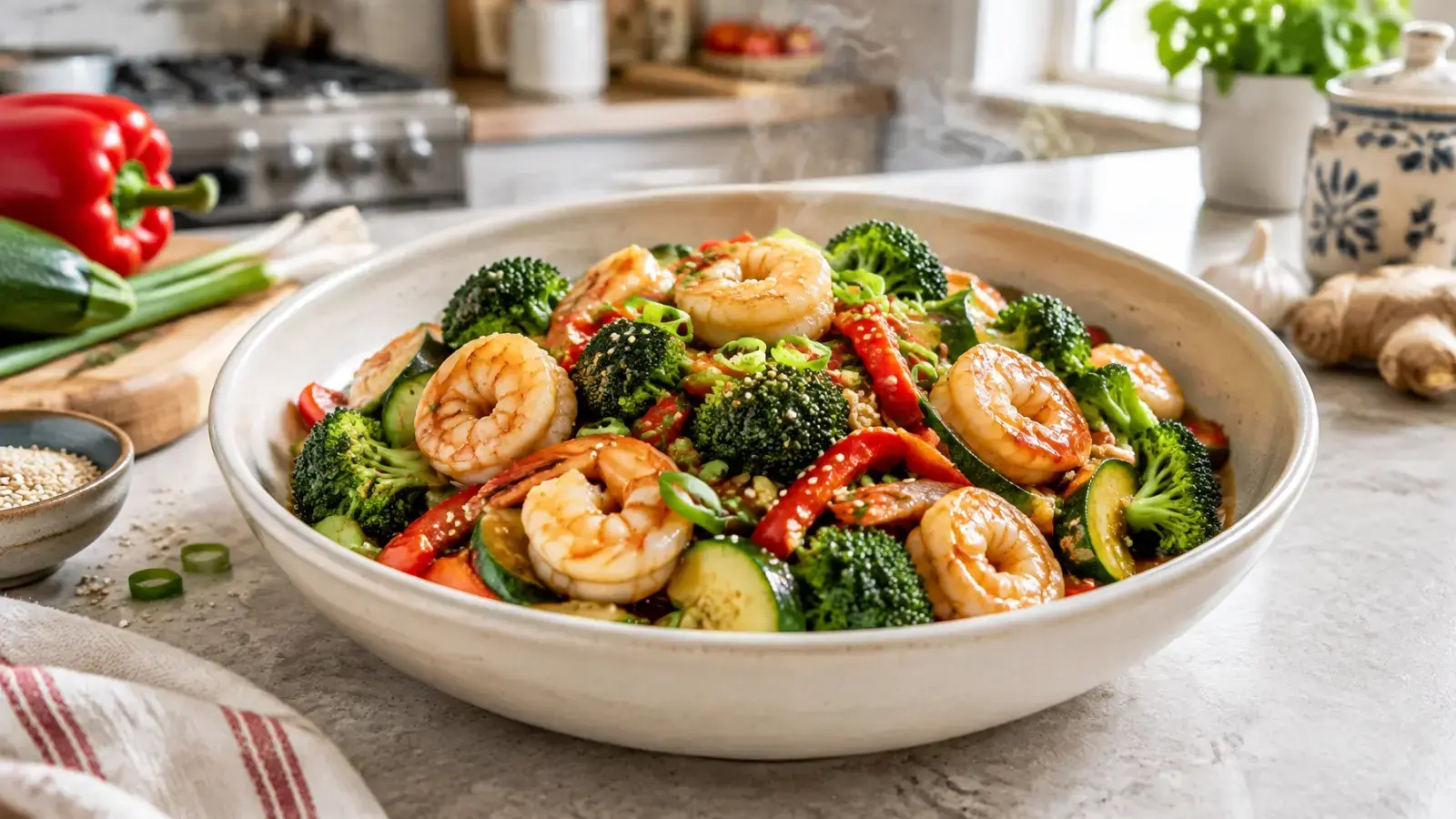 Healthy Shrimp Stir Fry (Low-Carb, 20 Minutes)