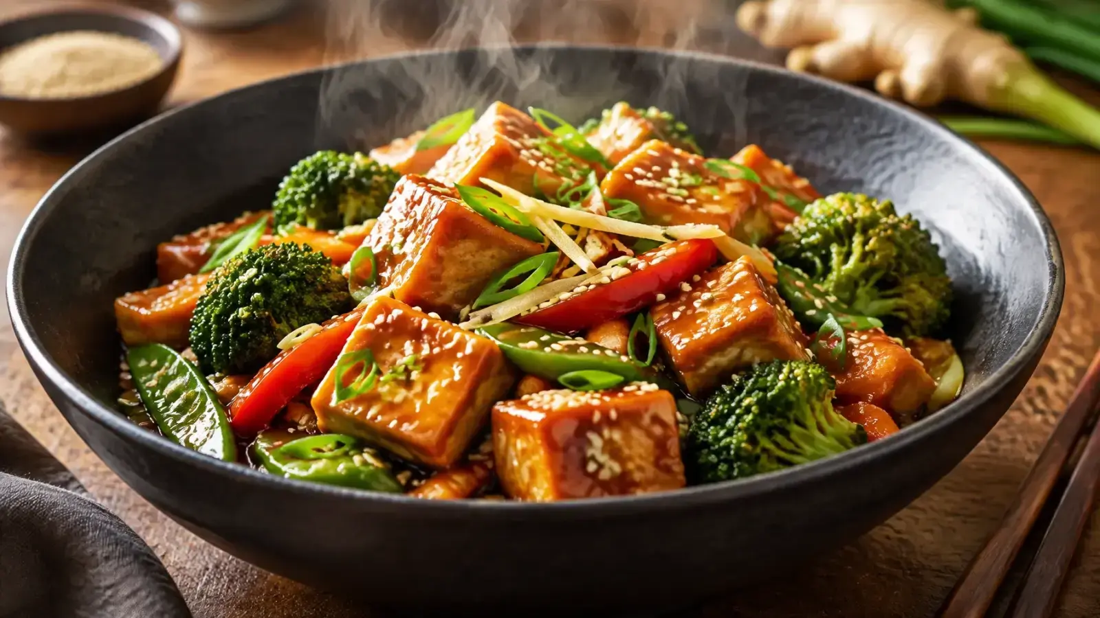 15-Minute Teriyaki Ginger Tofu Stir-Fry