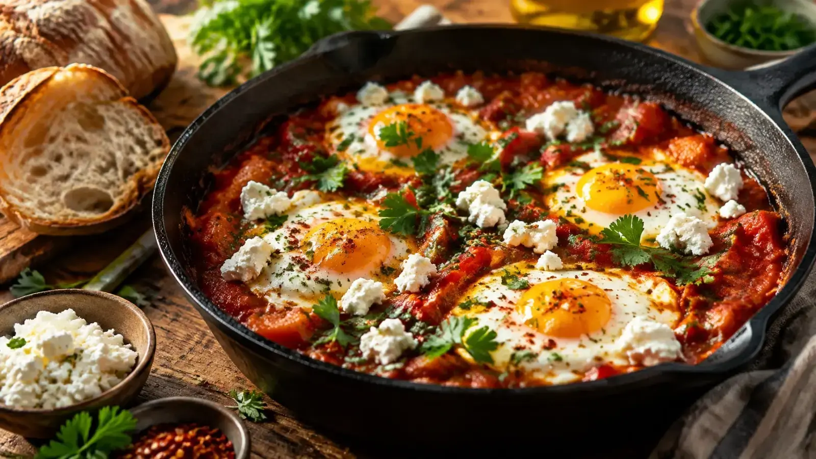 Shakshuka Feta Fresh Herbs