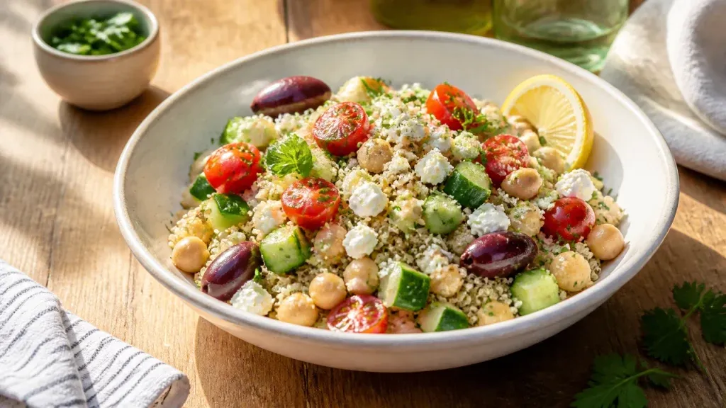 Quick Healthy Meals: Mediterranean Quinoa and Cucumber Bowl