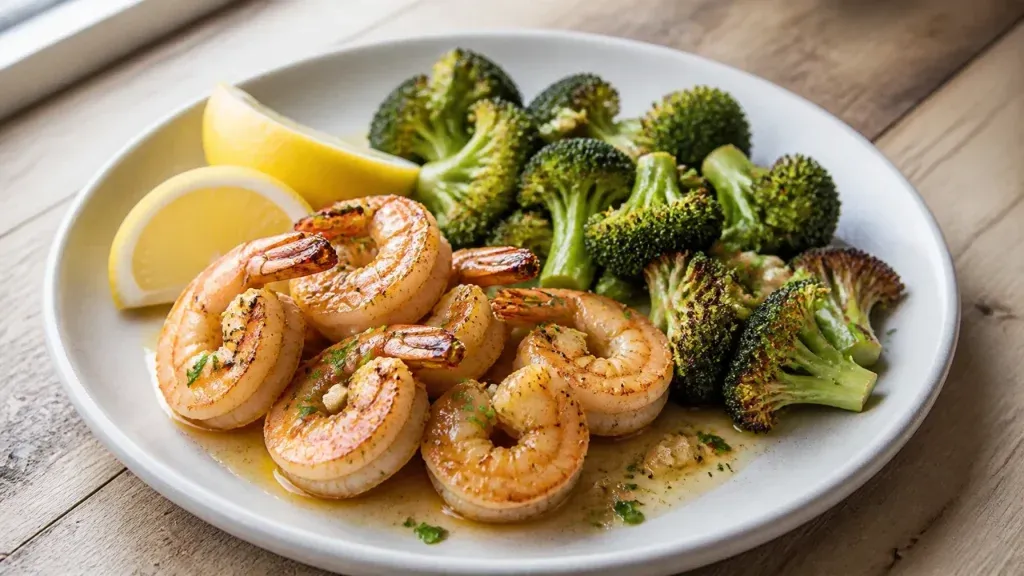 Easy Dinner Recipes: Lemon Garlic Shrimp with Roasted Broccoli