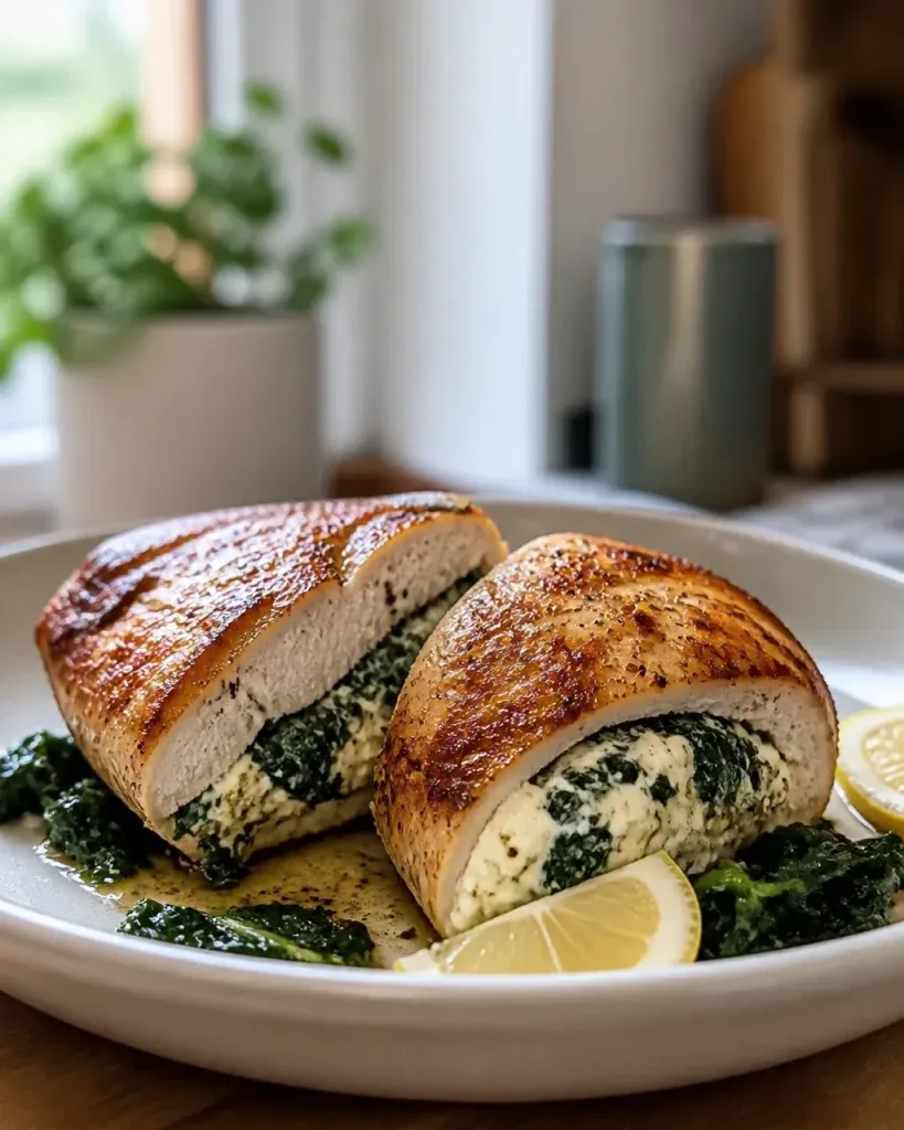 Keto Recipes for Beginners: Cheesy Spinach Stuffed Chicken Breasts