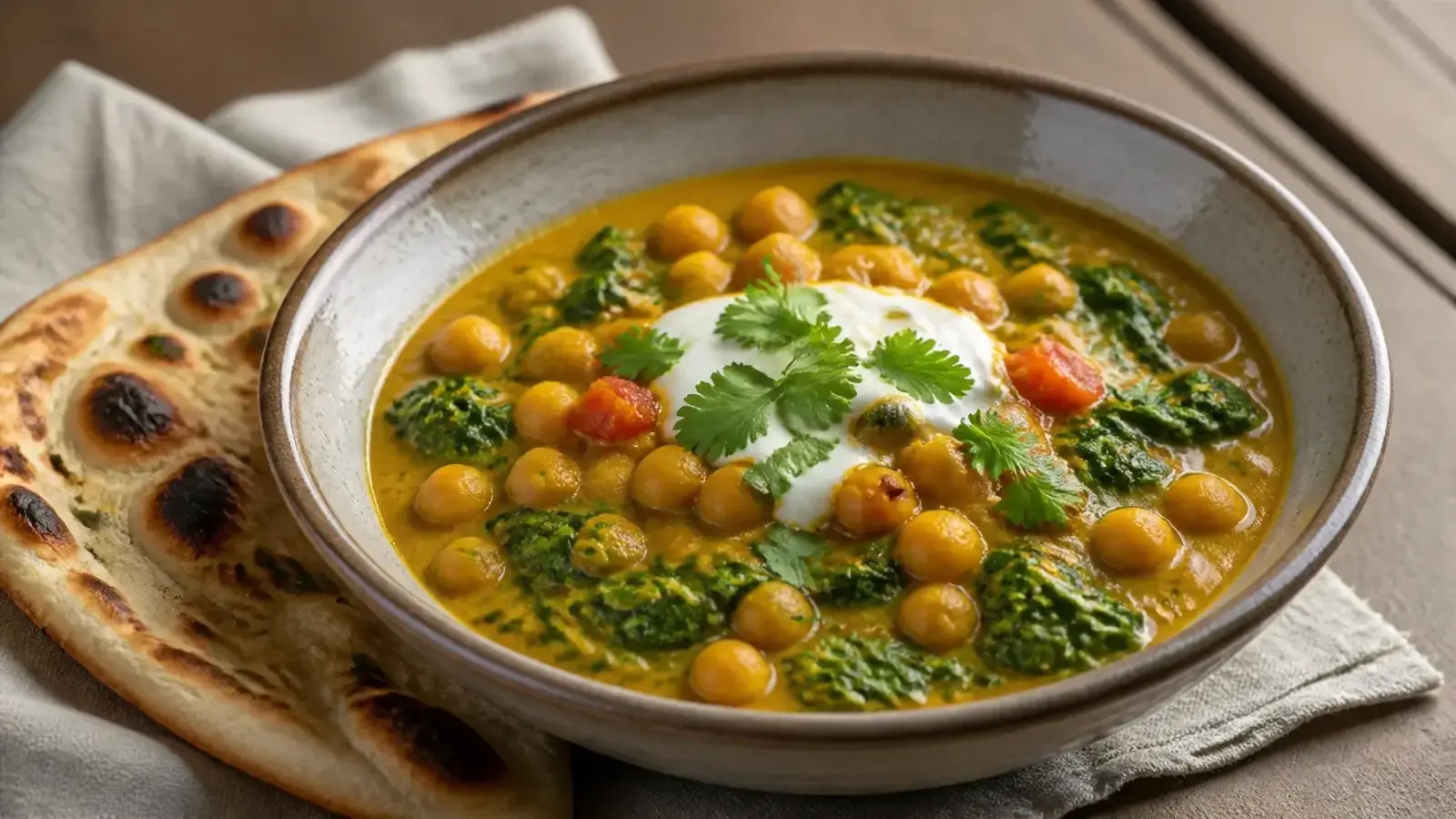 Speedy Chickpea and Spinach Curry