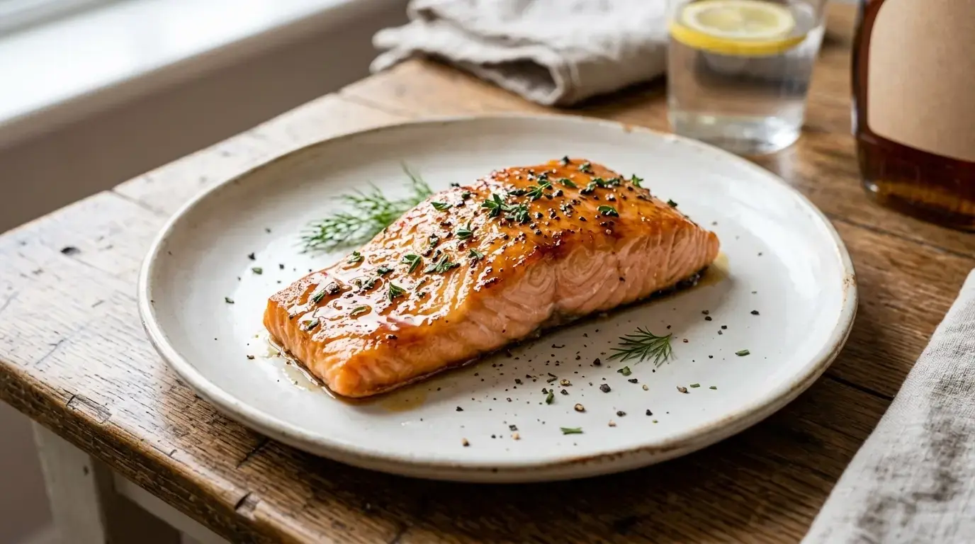 Air Fryer Maple Glazed Salmon