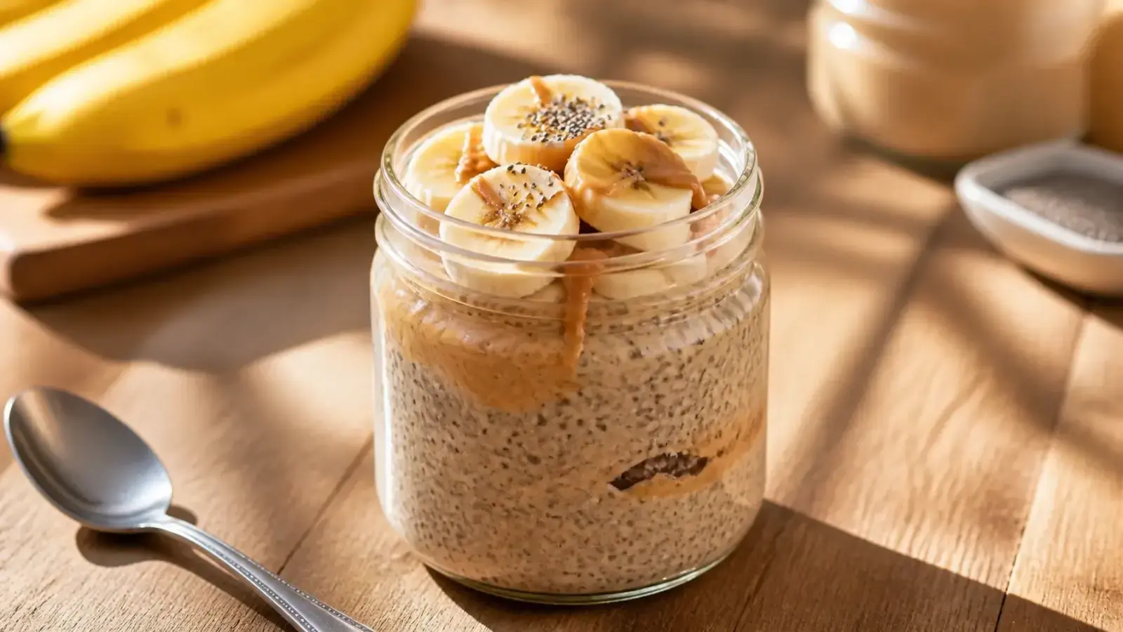 Creamy Peanut Butter & Banana Chia Pudding