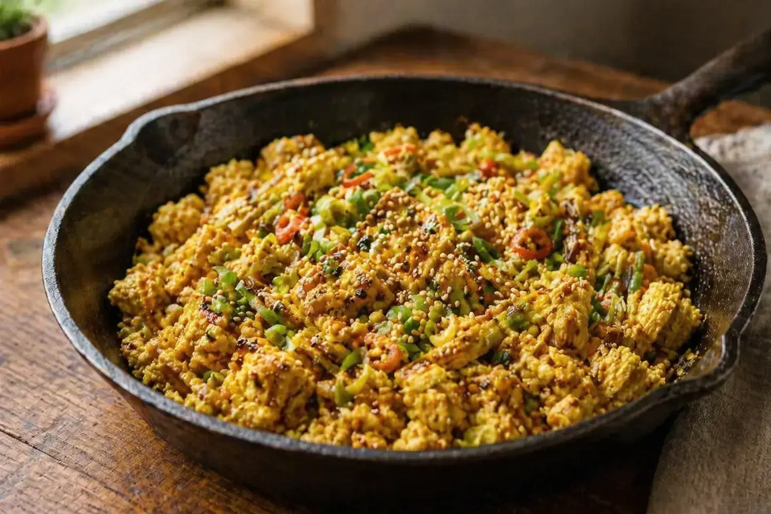 15-Minute Sesame Ginger Tofu Scramble