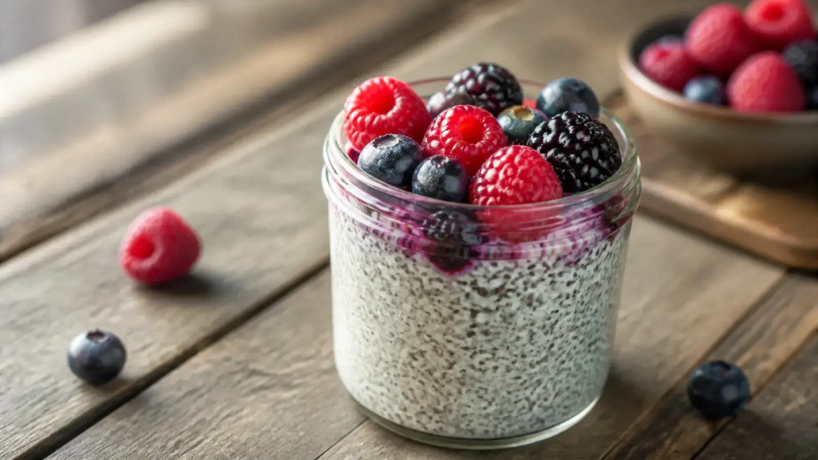 Healthy Chia Seed Pudding with Berries