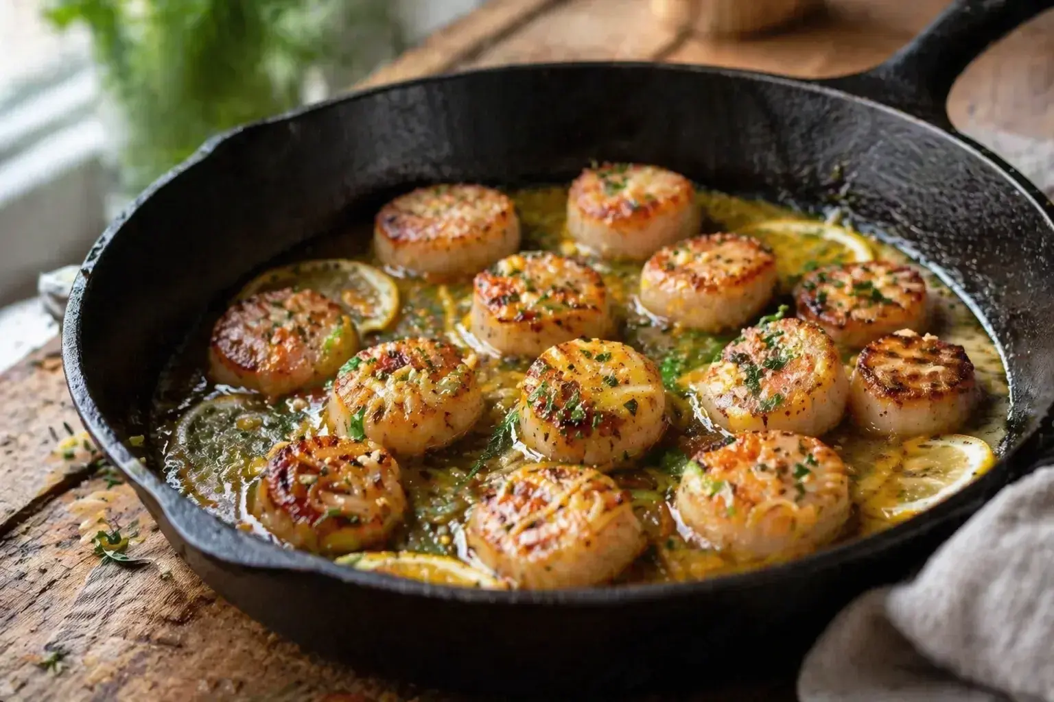 15-Minute Lemon Garlic Butter Scallops