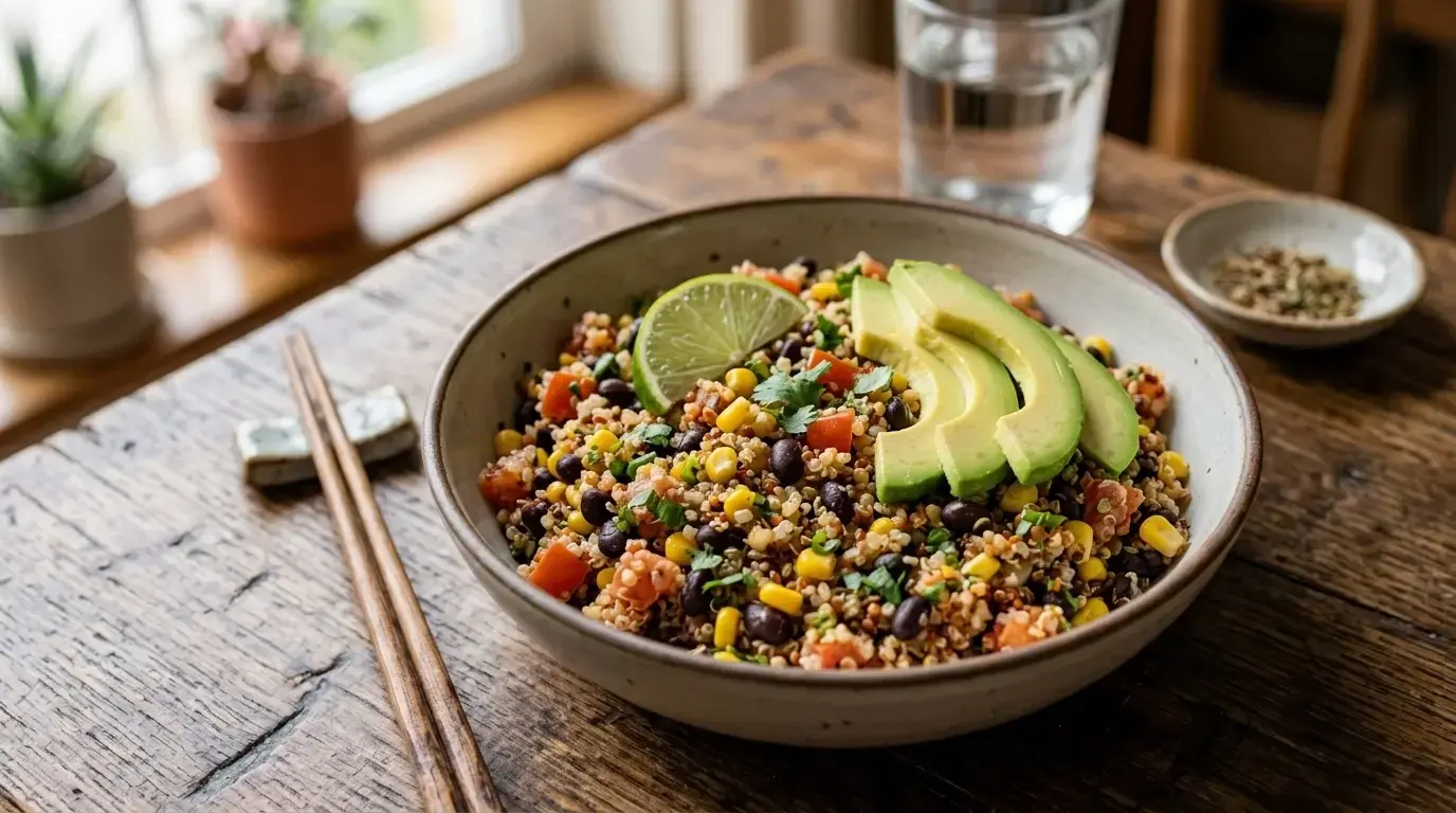 Mexican Quinoa Black Beans